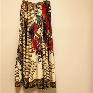 Women’s beautiful long multicolored maxi skirt